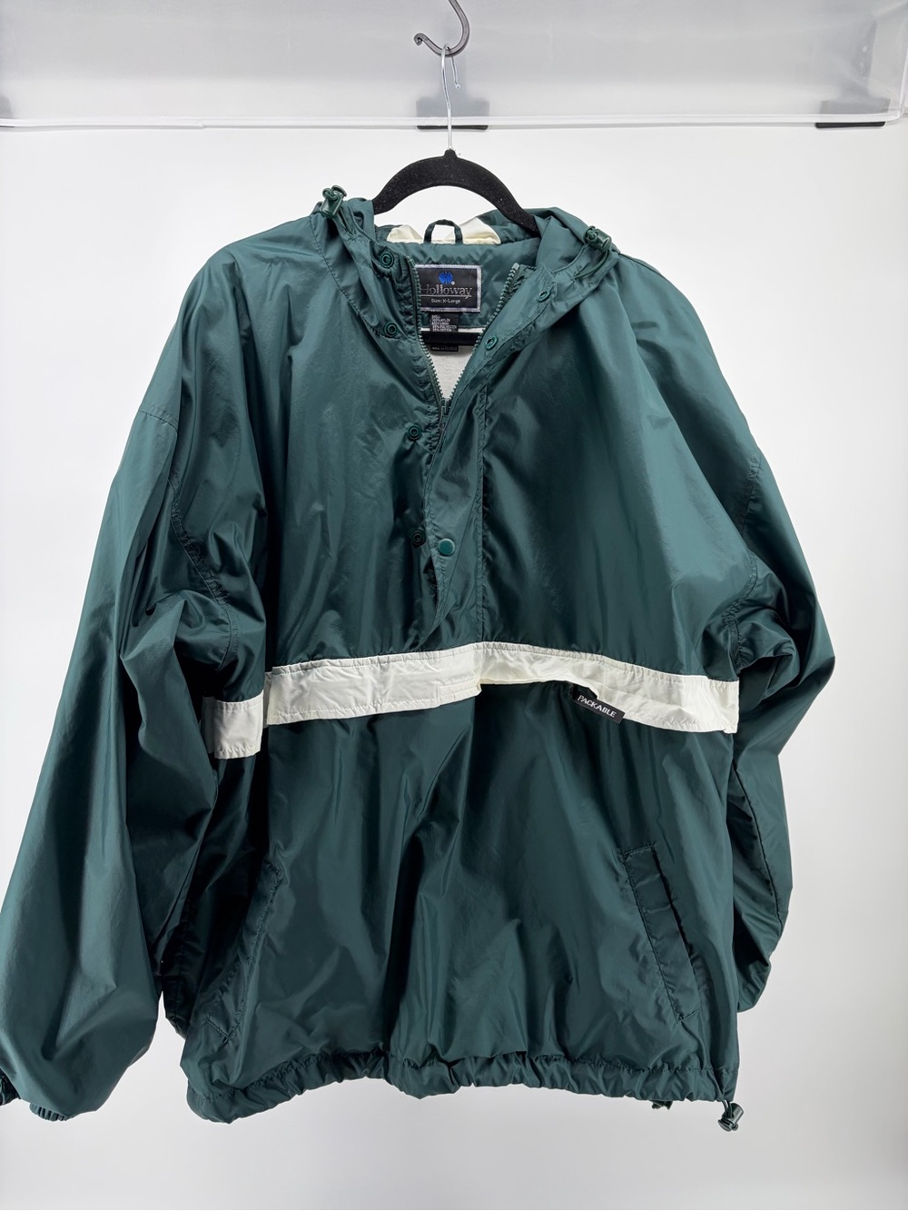 Holloway Forest Green Hooded Pullover Jacket Hood